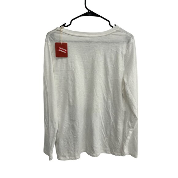 Mossimo Supply Co Long Sleeve T-Shirt White Sz XXL Cotton Poly Minimalist NWT - Picture 2 of 11